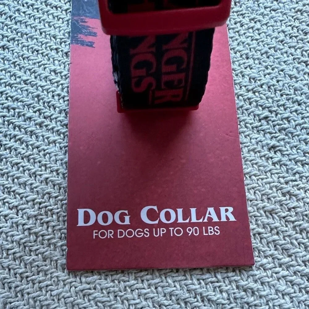 STRANGER THINGS Dog Collar Size Large NWT Gift Black Puppy Netflix Adjustable